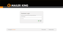 Tablet Screenshot of mailerking.com